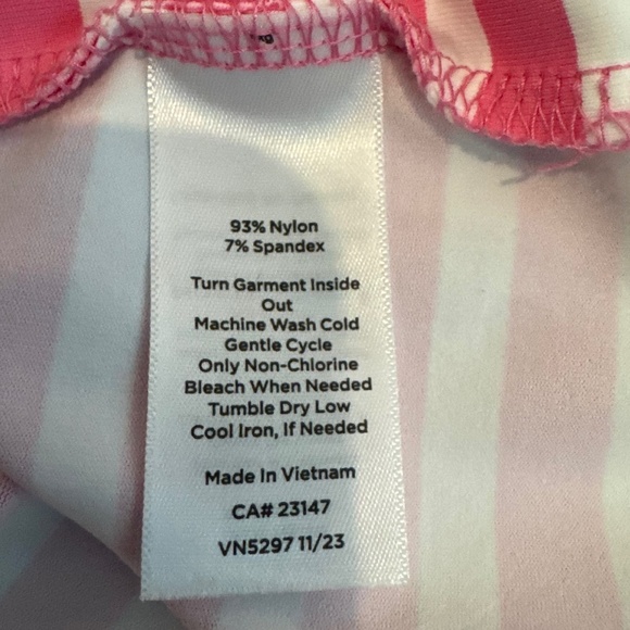New Talbots Effortless Jersey Shell Pink White Stripe Top Women's Size S - Picture 8 of 9